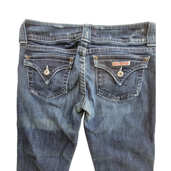 Hudson Signature Bootcut Flare Dark‎ Wash Y2K Low-Mid Rise Denim Jeans Size 28 - Picture 6 of 9